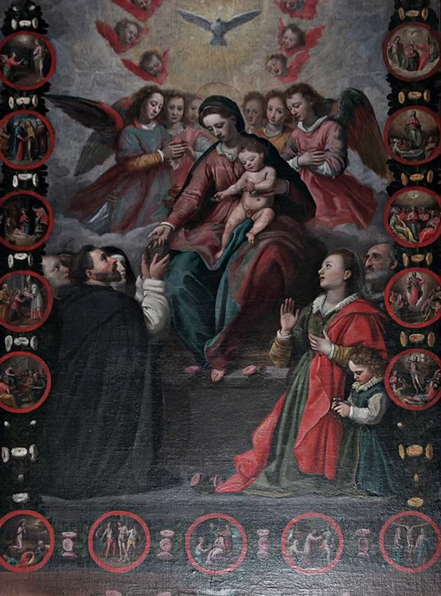 Madonna del Rosario di Santi di Tito, chiesa di san Niccolò a Casciana Alta
